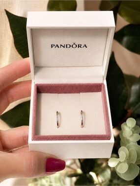 Pandora Sterling Silver Small Hoop Earrings